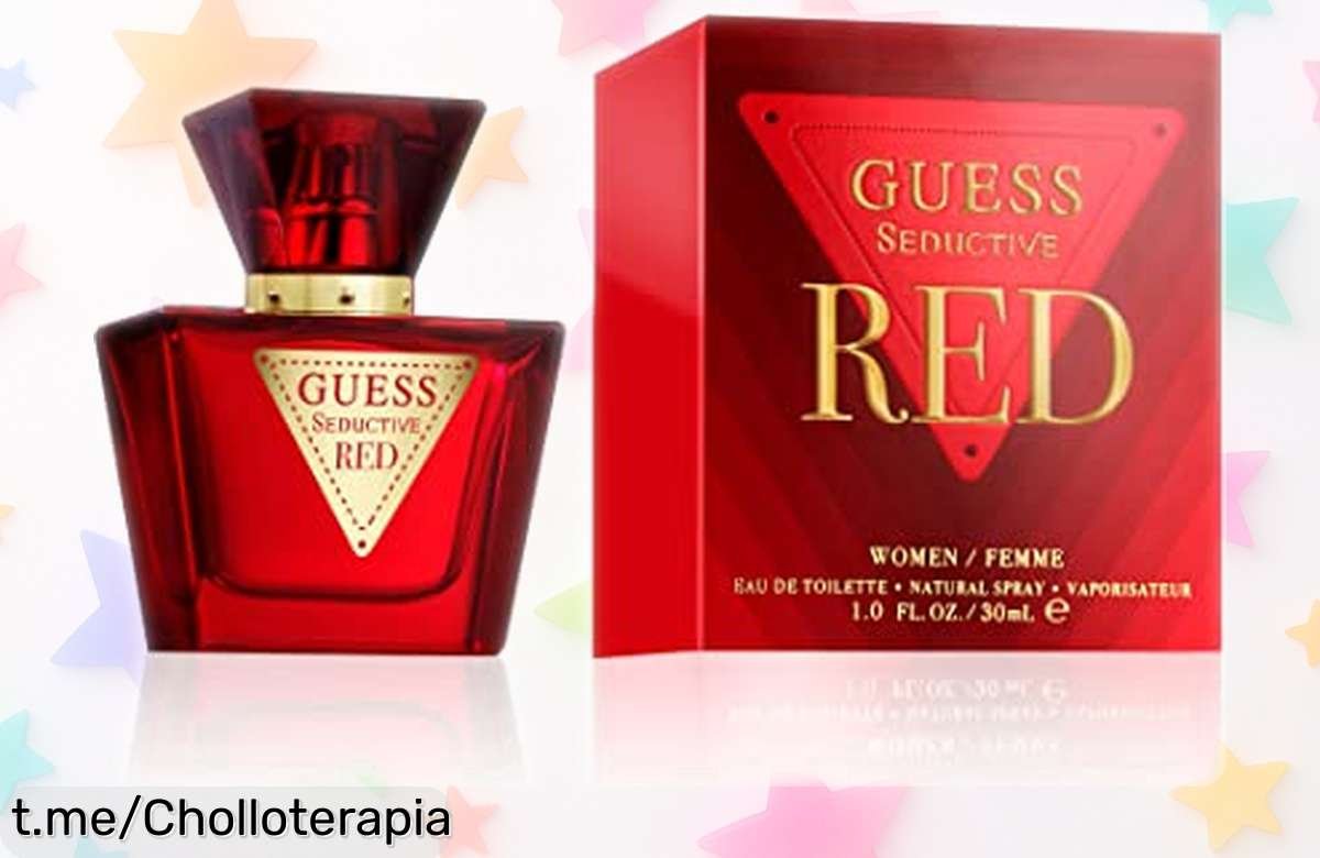 Colonia seductora Guess Seductive Red para mujer, super chollo en precio rebajado: haz que todos se enamoren de tu aroma dulce y sensual. ¡Consíguela ya y siéntete irresistible!