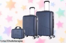 Conjunto de maletas ligeras con ruedas 360° a precio rebajado: ¡aprovecha este super chollo y viaja con estilo antes que se agoten!