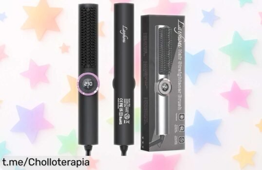 Consigue un pelo perfecto en segundos con el cepillo alisador iónico Layhou, ahora a precio rebajado y con pantalla LED. ¡No dejes pasar este chollazo para lucir espléndida ya!