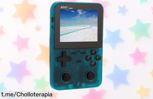 Consola de juegos portátil retro con chip potente y 64G para jugar como un pro, ahora a precio rebajado ¡Aprovecha este super chollo antes de que se acabe!