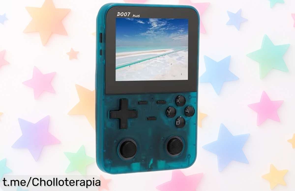 Consola de juegos portátil retro con chip potente y 64G para jugar como un pro, ahora a precio rebajado ¡Aprovecha este super chollo antes de que se acabe!