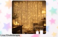 Cortina de guirnalda LED exterior que hará brillar tus noches en el jardín, ahora con precio rebajado. ¡Disfruta la magia y transforma cada momento antes de que se acabe!