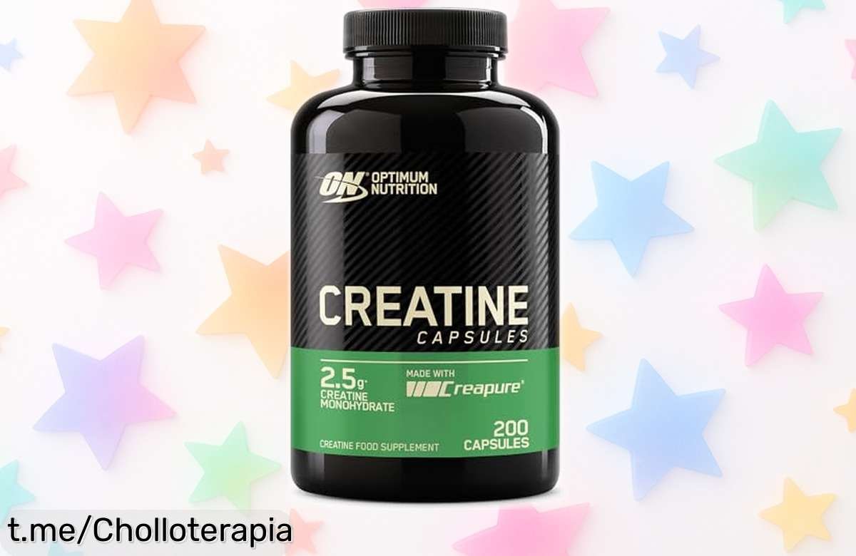 Creatina Optimum Nutrition 2500 en 200 cápsulas: ¡aprovecha este precio rebajado y potencia tus entrenos al máximo antes de que se agote!