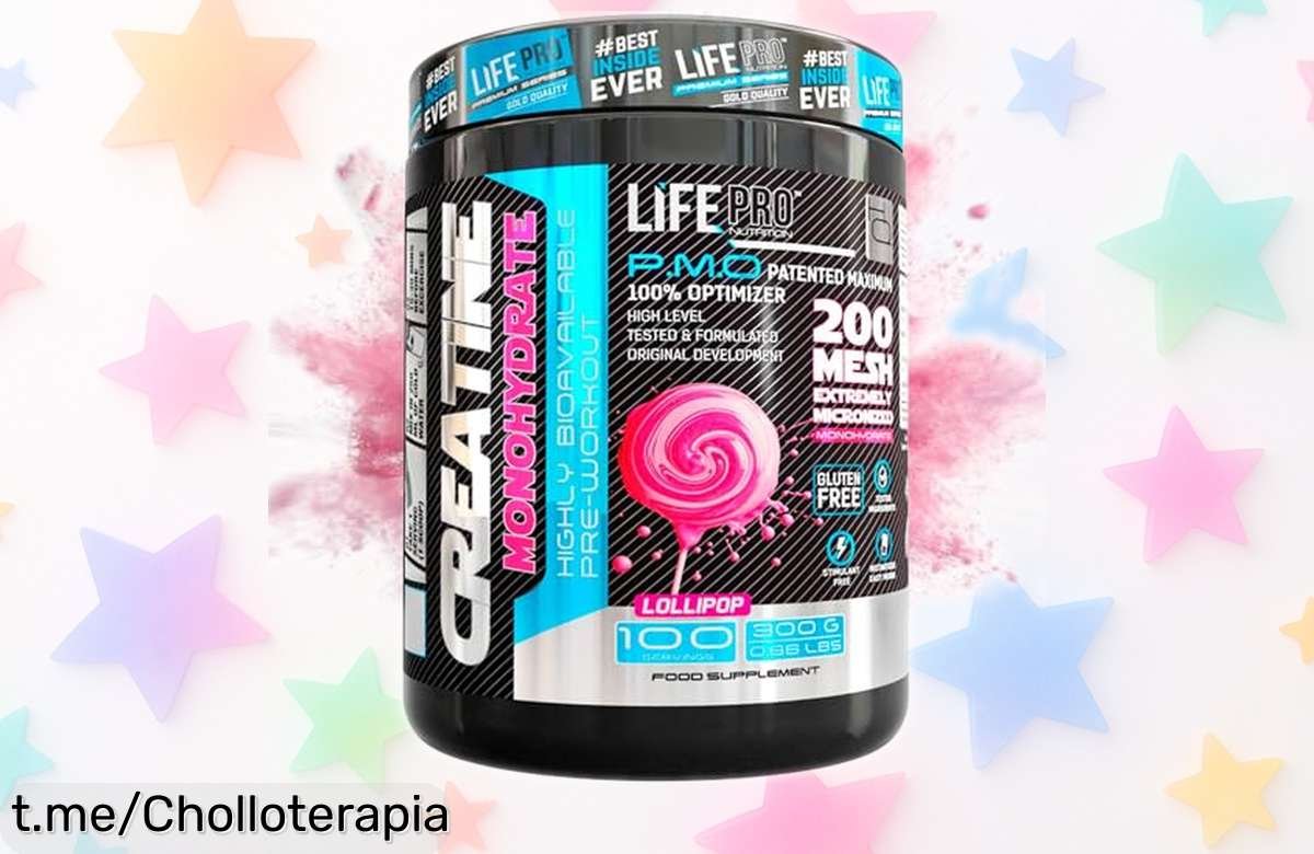 Creatina monohidratada micronizada Life Pro 300g a precio rebajado: ¡impulsa tu fuerza y resistencia al máximo! No dejes pasar este super chollo para tus entrenos intensos.