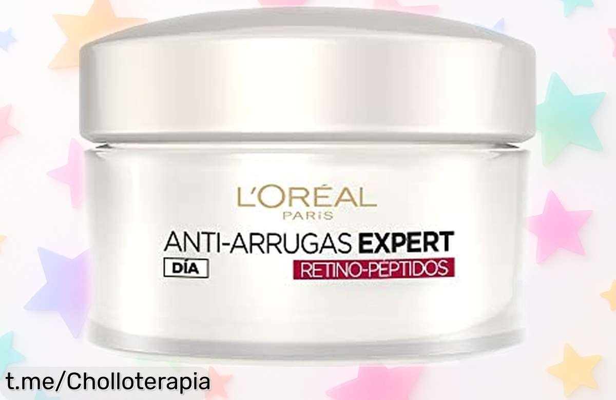 Crema antiarrugas L’Oreal Paris con retino y péptidos, precio rebajado: ¡un super chollo que mantendrá tu piel radiante y renovada todo el día! Tu cara lo merece, no esperes más.