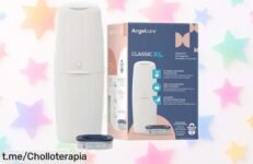 Cubo para pañales Classic XL con repuesto extra grande: ¡super chollo que guarda hasta 70 pañales sin olores! Aprovecha esta oferta y disfruta de la tranquilidad ahora mismo.