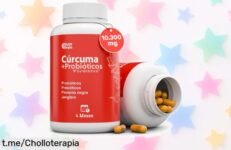 Cúrcuma con probióticos de calidad excepcional para un bienestar completo, ¡aprovecha este ofertón por tiempo limitado y siente el alivio que mereces ya!