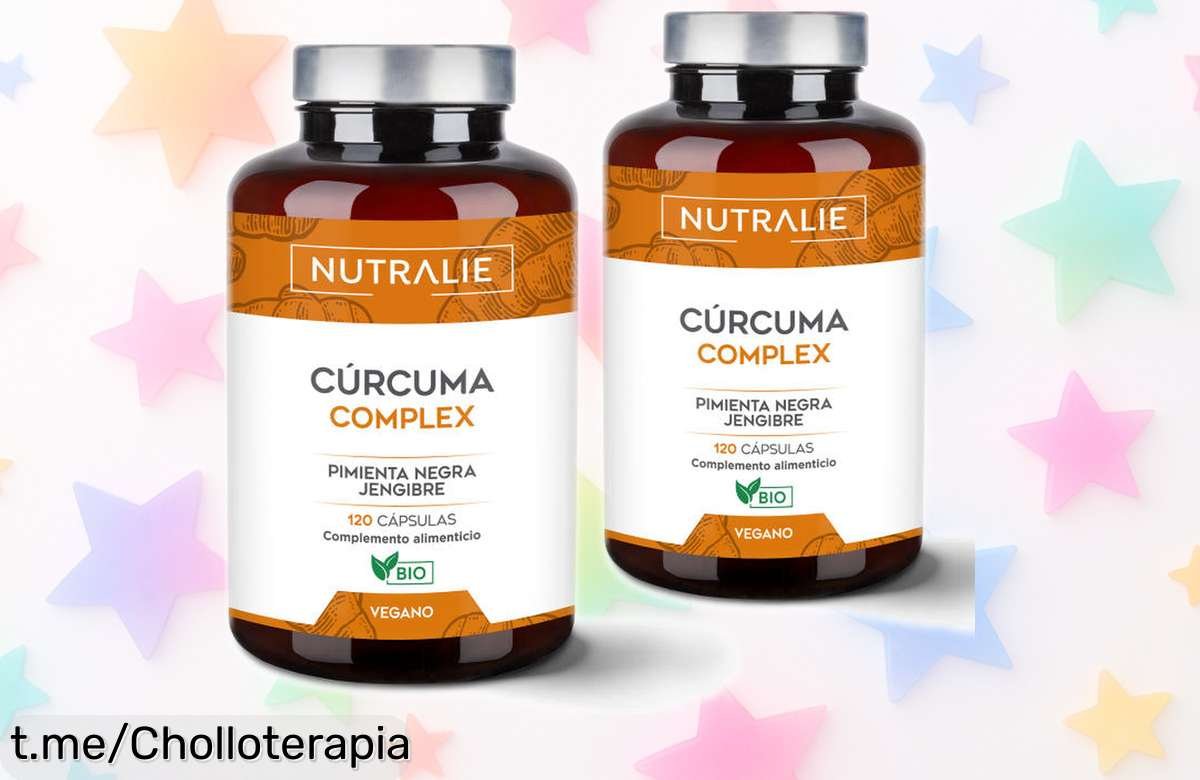 Cúrcuma orgánica con jengibre y pimienta negra de Nutralie a un precio increíblemente rebajado, mejora tu bienestar diario ¡aprovéchalo antes que se agote!