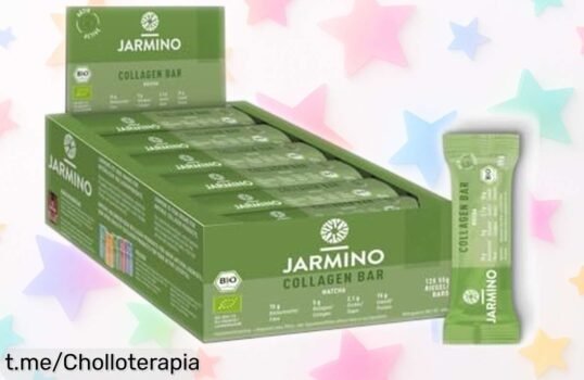 Deliciosa barra de matcha con colágeno y proteínas, 12 unidades para darle energía a tu día. ¡Aprovecha este super chollo que te hará sentir increíble ya!
