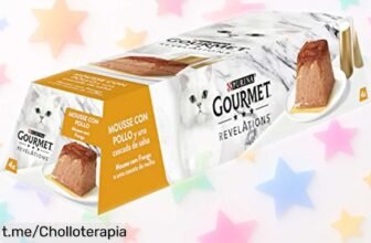 Deliciosa comida húmeda gourmet para gato adulto con mousse y salsa de pollo en super chollo, sabor irresistible que hará feliz a tu peludo amigo. ¡No te lo pierdas!