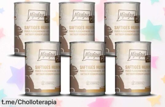 Deliciosa comida húmeda premium para gatos MjAMjAM con pollo jugoso, ¡un super chollo que tu peludo adorará! ¡Aprovecha ahora y mímalo como se merece!