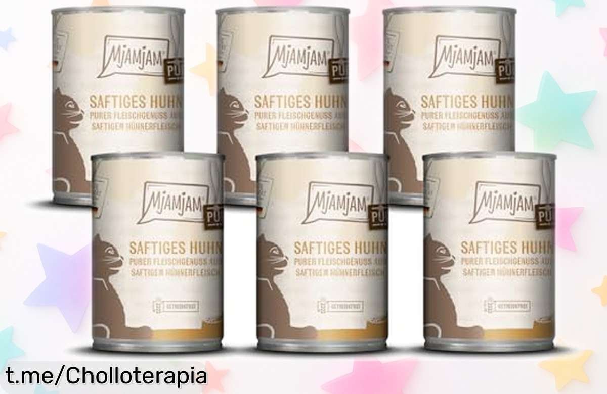 Deliciosa comida húmeda premium para gatos MjAMjAM con pollo jugoso, ¡un super chollo que tu peludo adorará! ¡Aprovecha ahora y mímalo como se merece!