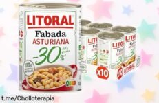 Deliciosa fabada asturiana Litoral, ¡rebajada! Pack de 10 platos sin gluten y con menos sal; siente el sabor casero ahora a un precio loco. ¡No te quedes sin probarlo!