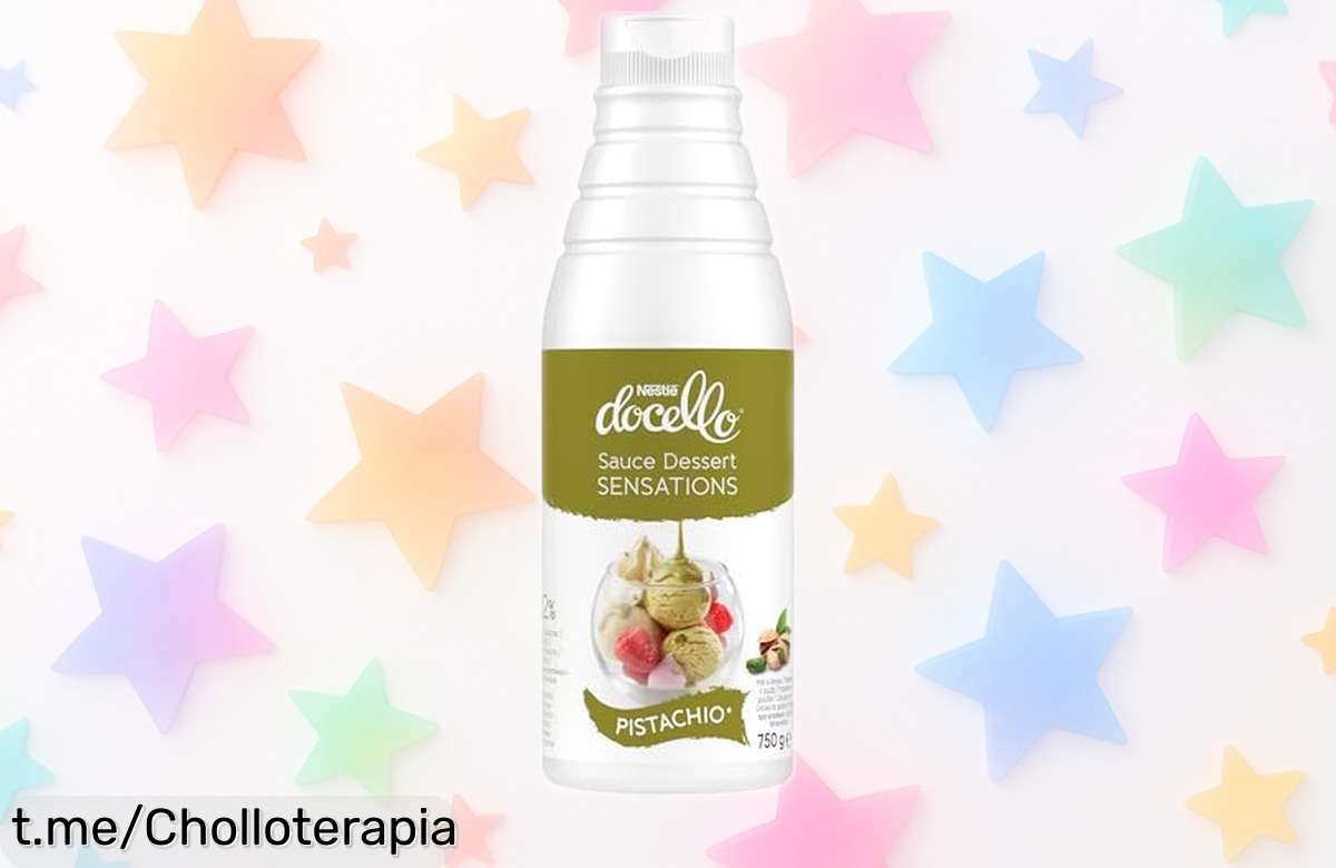 Deliciosa salsa de pistacho Nestlé Docello con sabor intenso y cremoso a precio rebajado; convierte tus postres en momentos únicos que no querrás perderte ¡Haz clic antes de que se agote!
