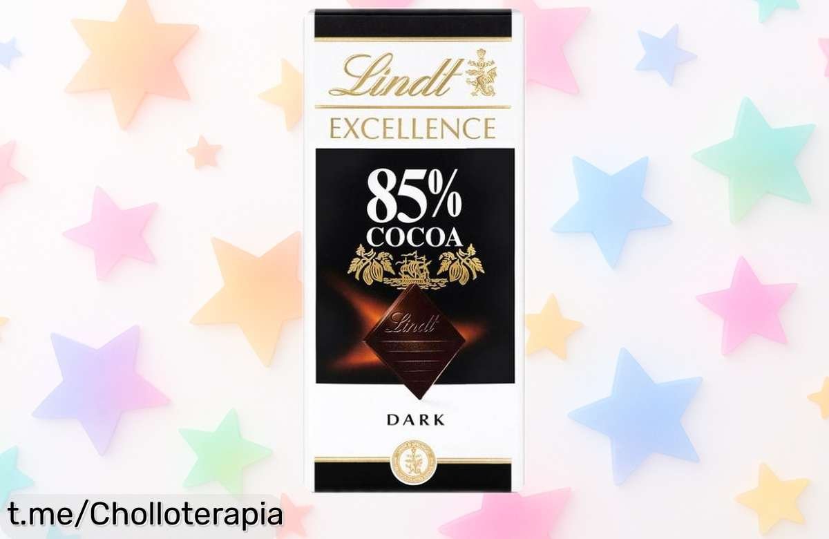 Deliciosa tableta de chocolate Lindt Excellence 85% cacao con un sabor intenso ahora a precio locos: ¡es tu momento para disfrutar, no te quedes sin la tuya!