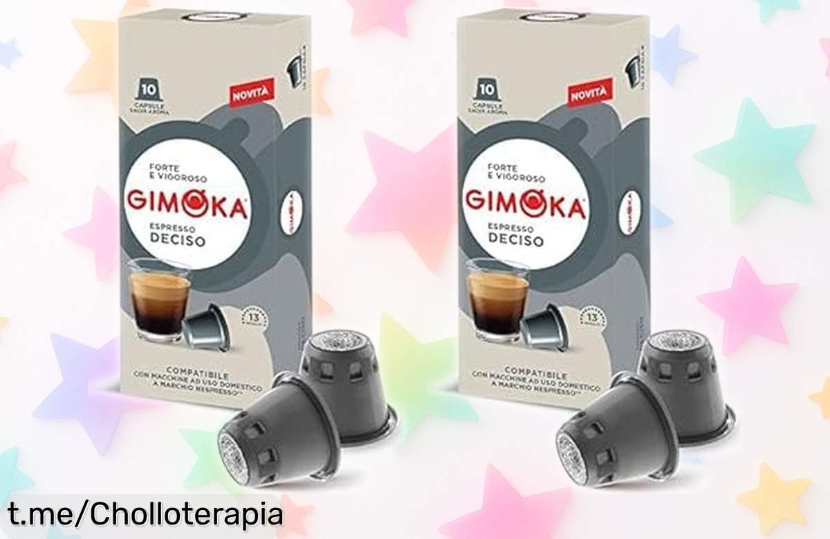 Delicioso café espresso Gimoka con notas de cacao y frutos secos: 100 cápsulas Nespresso a precio rebajado, un ofertón que tus sentidos no pueden dejar escapar.