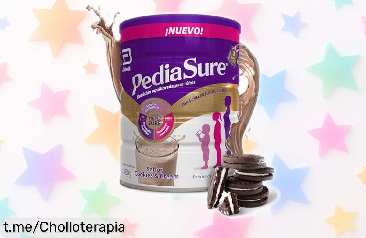 Delicioso complemento alimenticio PediaSure sabor Cookies & Cream, ahora a un precio loco para que tus niños crezcan fuertes y felices. ¡No dejes pasar este chollo sabroso!