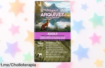 Delicioso pienso Arquivet para perros adultos, cordero y arroz. ¡Super chollo a precio rebajado que le dará brillo al pelaje de tu mejor amigo! Aprovecha antes de que se agote.