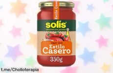 Delicioso tomate frito estilo casero Solís en frasco de cristal, ahora a un precio rebajado que no puedes dejar pasar; ¡es el momento perfecto para llevar el sabor auténtico a tu mesa!