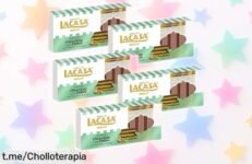 Delicioso turrón de chocolate con pistacho y kataifi Lacasa en pack de 5 a precio rebajado para disfrutar del sabor que enamora. ¡No te quedes sin el tuyo, date ese capricho ahora!