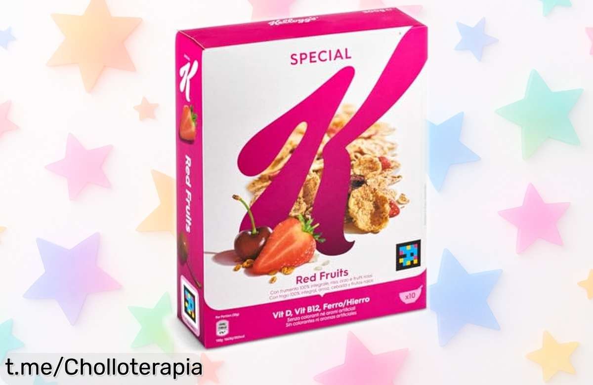 Deliciosos cereales Special K Frutos Rojos con fibra y energía real a un precio rebajado que no querrás perder: ¡salud y sabor en cada bocado, apúntate ya!