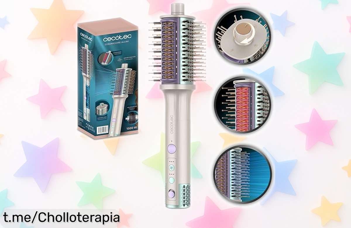 Descubre el cepillo de aire Cecotec 5 en 1, secado rapidísimo y sin frizz; ¡aprovecha este precio rebajado y dale a tu pelo el cuidado que se merece antes de que desaparezca!