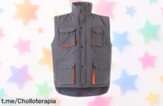 Descubre el chaleco bicolor con mil bolsillos y cierre invisible, un súper chollo para lucir estilo moderno y organización total. ¡No dejes pasar esta oportunidad única!