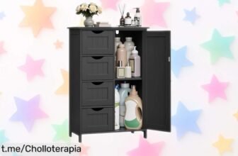¡Descubre el increíble armario de baño estrecho Vasagle con 4 cajones y estante ajustable a un precio rebajado que no volverás a ver! ¡Haz tu baño brillante y organizado antes de que se agote!