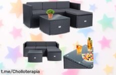 Descubre el juego de jardín KESSER® Polyrattan Aruba para 3-4 personas, un diseño moderno a precio loco que no se repetirá ¡No te quedes sin él y transforma tus tardes en momentos inolvidables!