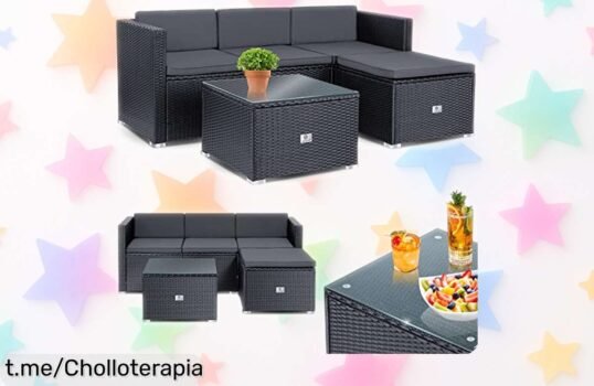 Descubre el juego de jardín KESSER® Polyrattan Aruba para 3-4 personas, un diseño moderno a precio loco que no se repetirá ¡No te quedes sin él y transforma tus tardes en momentos inolvidables!