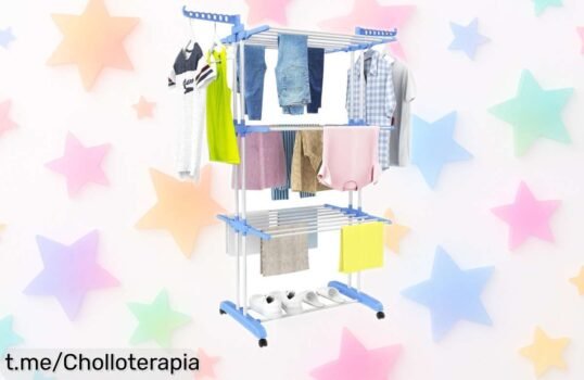 Descubre el tendedero plegable Mikomika de acero inoxidable que ahorra espacio y tiempo, ¡rebajado a precio loco! No dejes escapar este super chollo antes de que se agote.