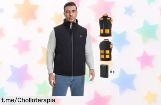 Descubre la chaqueta calefactable sin mangas con batería de 10000mAh, caída de precio brutal ¡No te quedes sin calor y disfruta del aire libre ya!