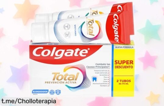 Descubre la pasta de dientes blanqueadora Colgate Total, el gran aliado para una sonrisa radiante y sana. ¡Aprovecha esta oferta rebajada por tiempo limitado y sonríe con confianza!