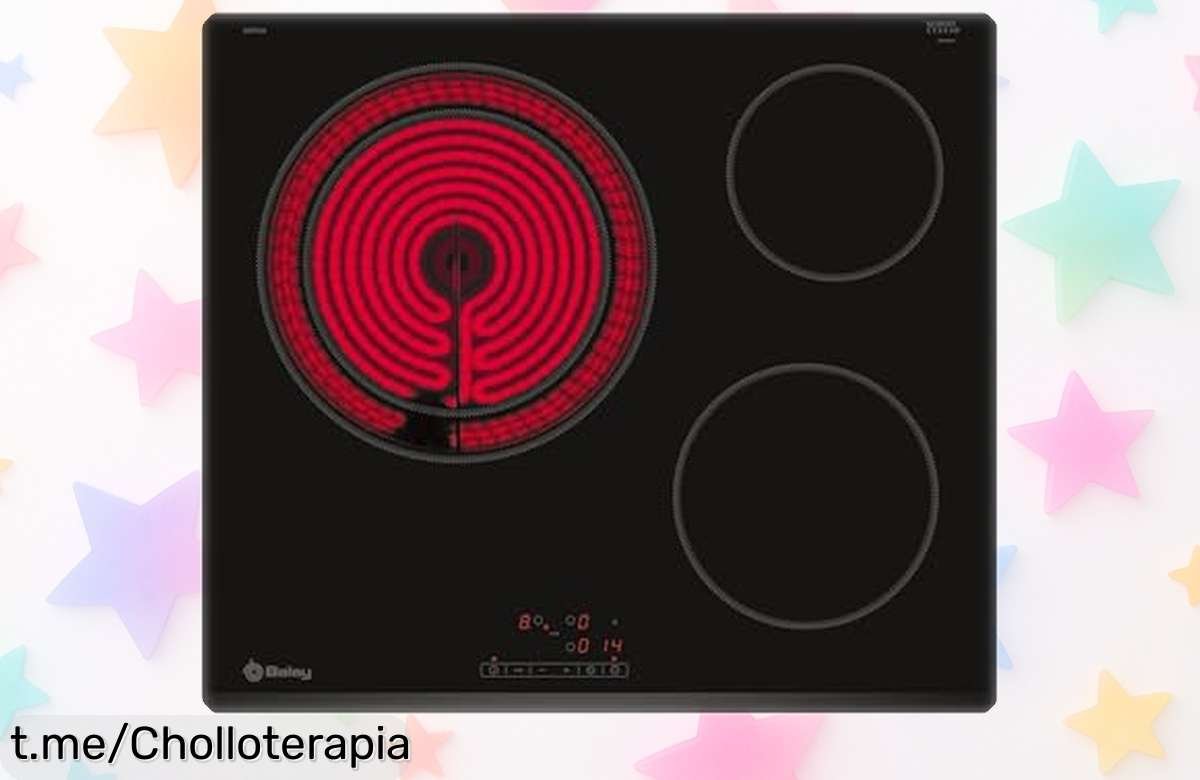 Descubre la placa vitrocerámica Balay con zona gigante y control táctil fácil, ¡chollazo rebajado que no querrás dejar escapar para disfrutar cocinando sin estrés!