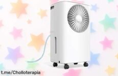 Deshumidificador potente que seca hasta 12L al día con drenaje continuo, ahora a un precio rebajado increíble. ¡Aprovecha este super chollo y disfruta de ambientes frescos ya!