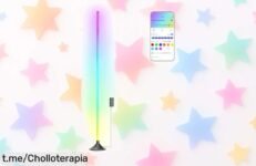Deslumbrante lámpara de pie LED con Wifi y 16 millones de colores, ¡súper rebajada! Controla la luz y el ritmo estéreo directamente desde tu sofá. Dale alegría a tu salón ya mismo.
