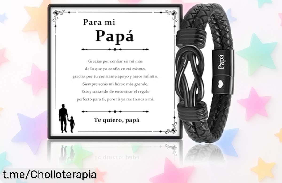 Deslumbrante pulsera para hombre con cierre magnético, ya viene lista para regalar a papá y está rebajada de precio; haz que su día sea inolvidable ¡no te lo pierdas!