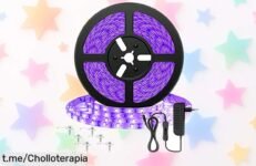 Deslumbrante tira de luz UV negra con 300 LEDs para dar un toque mágico a tus fiestas y acuarios, ¡descuento brutal por tiempo limitado, aprovecha antes que se agote!