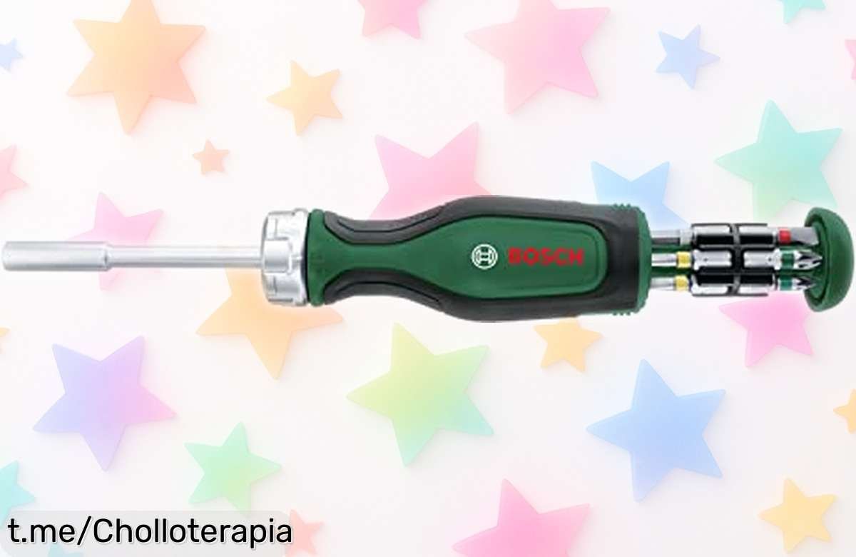 Destornillador de carraca Bosch con 12 puntas a precio rebajado, el super chollo que hará tus reparaciones un juego, ¡hazte con uno y siente la satisfacción al instante!