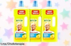 Detergente líquido para baño Don Limpio 1.5L en paquete de 3, limpieza brillante y sin goteos. Aprovecha ya este super chollo y transforma tu baño en un lugar reluciente de alegría.