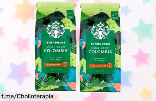Disfruta del intenso café de grano entero Starbucks Colombia, pack 2 unidades a precio rebajado. La energía de cada taza te espera, ¡no lo dejes escapar!