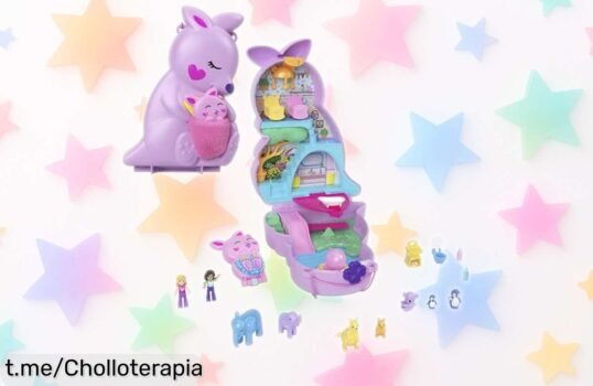 Divertido bolso y estuche 2 en 1 de Polly Pocket con muñecas y parque de juegos multiniveles, ahora a precio rebajado ¡Aprovecha este super chollo para mil aventuras con tus amigas!