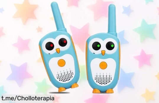 Divertidos walkie talkies Retevis RT30 en azul con luces LED a precio rebajado; regala risas para los niños ahora ¡no dejes escapar esta oportunidad que vuelan!