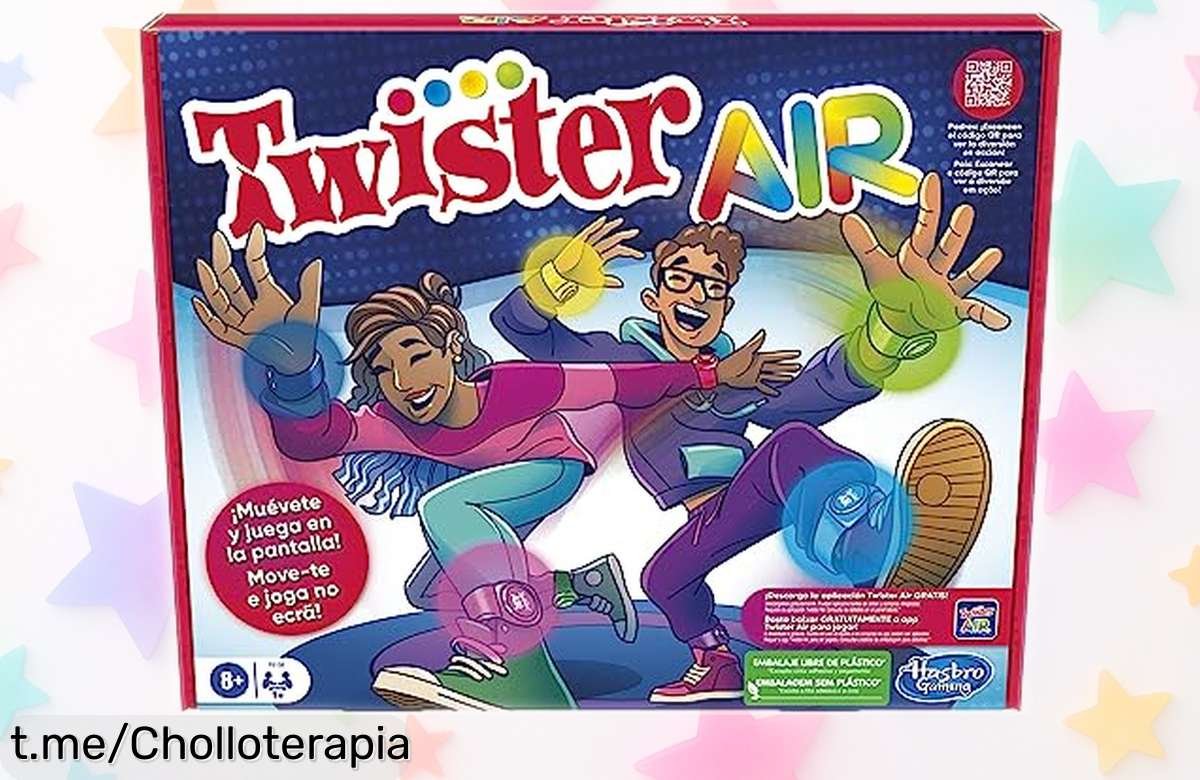 Diviértete como nunca con el juego Twister Air de Hasbro y su app, ¡ahora a un precio rebajado para que tus fiestas sean épicas! No te lo pierdas, la diversión llama.