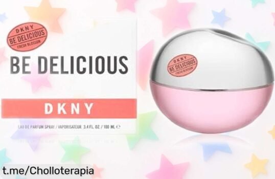 Eau de parfum DKNY Be Delicious Fresh Blossom, un aroma fresco que huele a alegría y está ¡a precio loco! Aprovecha este chollo limitado hoy mismo.
