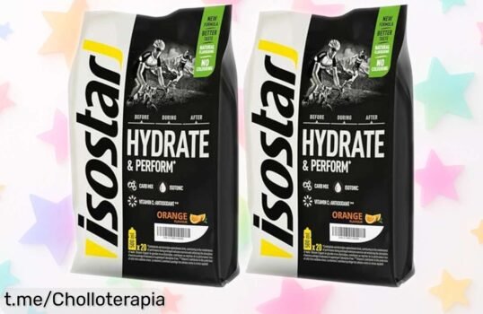 Electrizante bebida Isostar sabor naranja para un rendimiento brutal; 20 raciones listas y a precio rebajado, energiza tu cuerpo antes de que se agote esta oportunidad.
