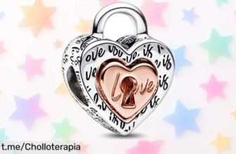 Encantador charm Pandora en forma de candado corazón chapado en oro rosa a precio rebajado, un regalo perfecto que te hará brillar. ¡Atrévete a enamorar hoy mismo!