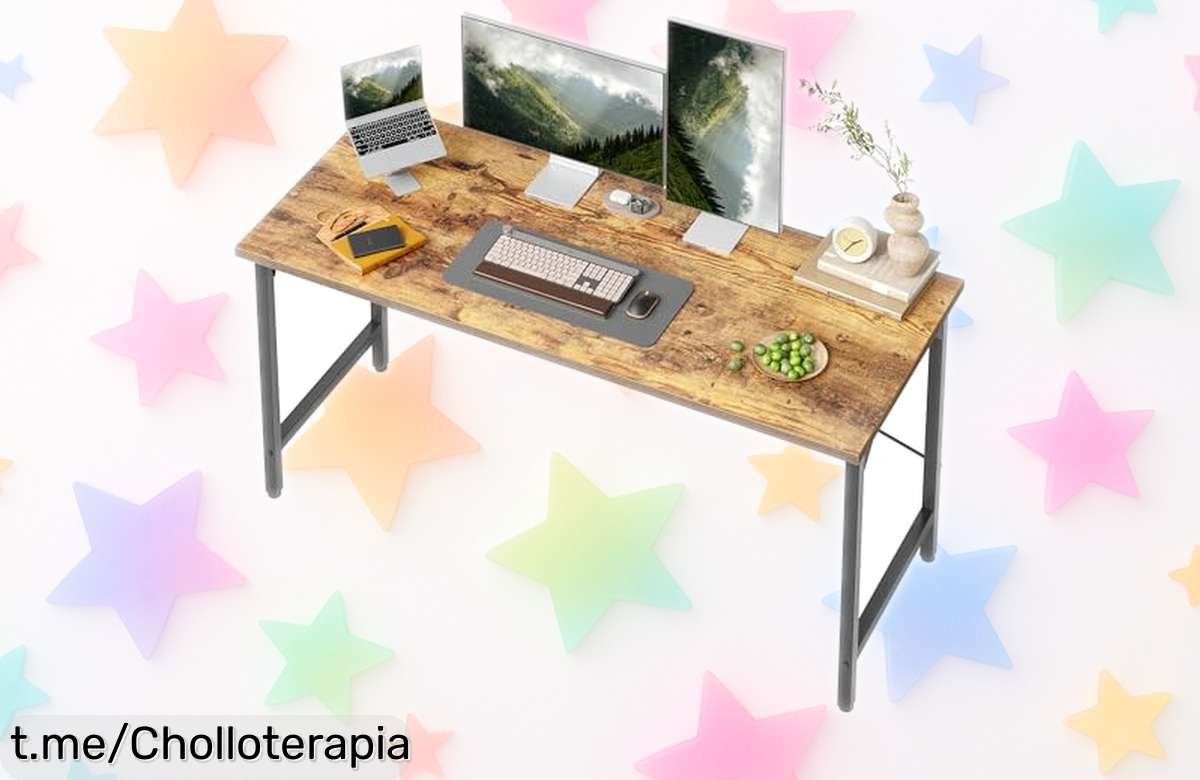 Escritorio compacto de diseño industrial con estructura reforzada a precio rebajado, el must que hará brillar tu espacio. ¡Hazte con él antes de que se agote!