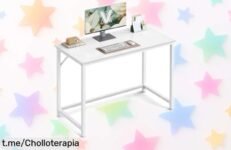 Escritorio compacto y resistente Vasagle para teletrabajo, precio rebajado que se va volando; transforma tu espacio de estudio ahora mismo con esta oportunidad única.