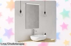 Espejo de baño con LED que ilumina y decora tus espacios: ¡ofertón rebajado para darle un toque único a tu hogar! No te quedes sin el tuyo, la oportunidad perfecta se va volando.